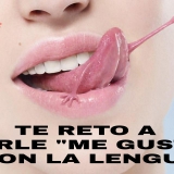 me gusta con la lengua