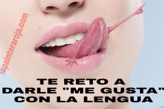 me gusta con la lengua