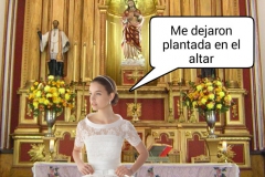plantada en el altar